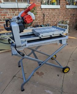 Wet Tile Saw with Rolling Stand
