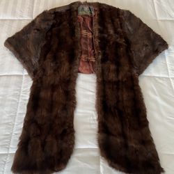 Vintage Mandel Brothers Furriers Chicago Mink Stole Wrap
