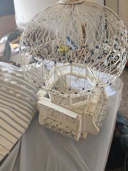 Vintage Ornate Wire Birdcage