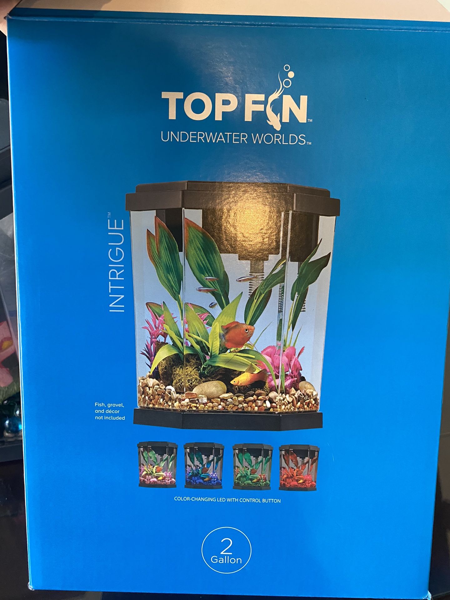 Fish Tank With Gravel,Filter,LED light,plants