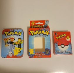 VTG Pokemon Playing Cards Collector's Tin Nintendo 1999 SEALED READ