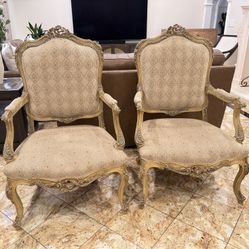 Armchairs and Side Table w/ Granite Top