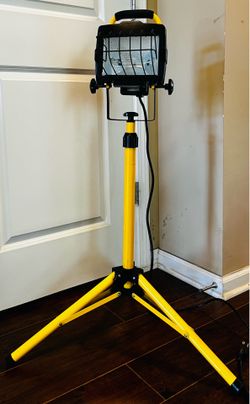 Portable Halogen Work Light with Adjustable Tripod Stand