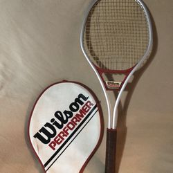 Vintage wilson performer tennis racket with case