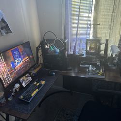 L shape wooden  Desk 