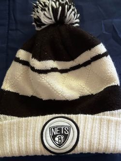 Brooklyn Nets Mitchell & Ness Beanie - Black and White