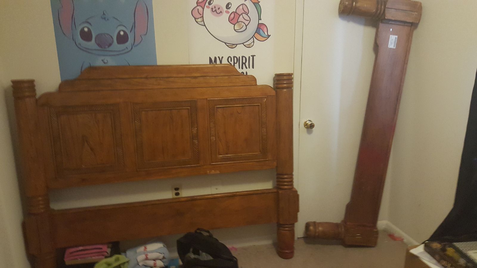 Free bed frame queen size 4 post bed