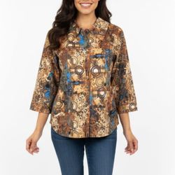 Vintage Samantha's Style Shoppe Abstract Animal Print Jacket 1X