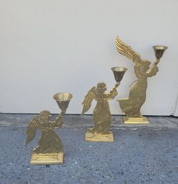 Vintage Carnevale Angel Candleholders