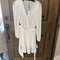 Milly Solid Pleat Dress