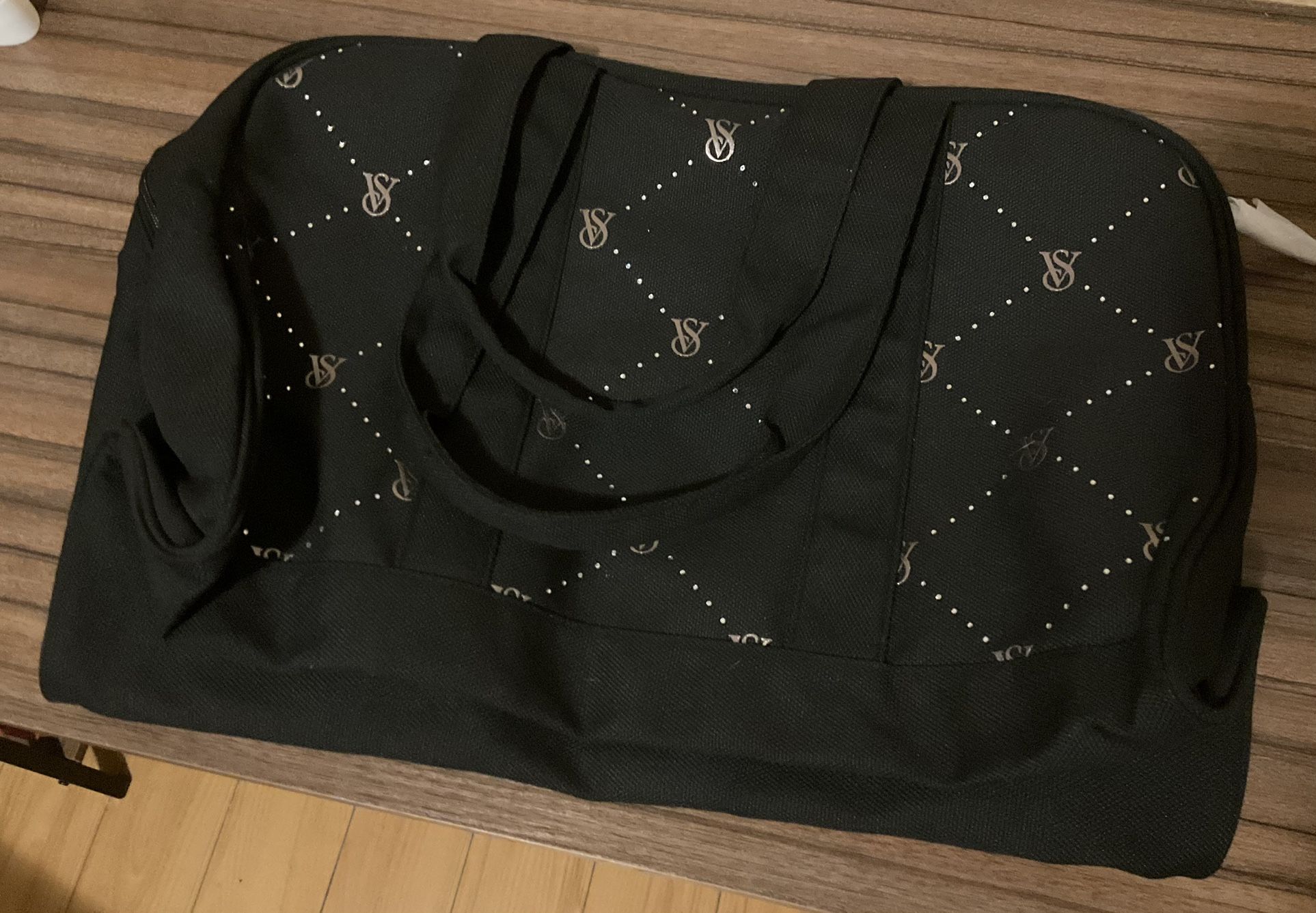 victoria’s secret black rhinestone bag