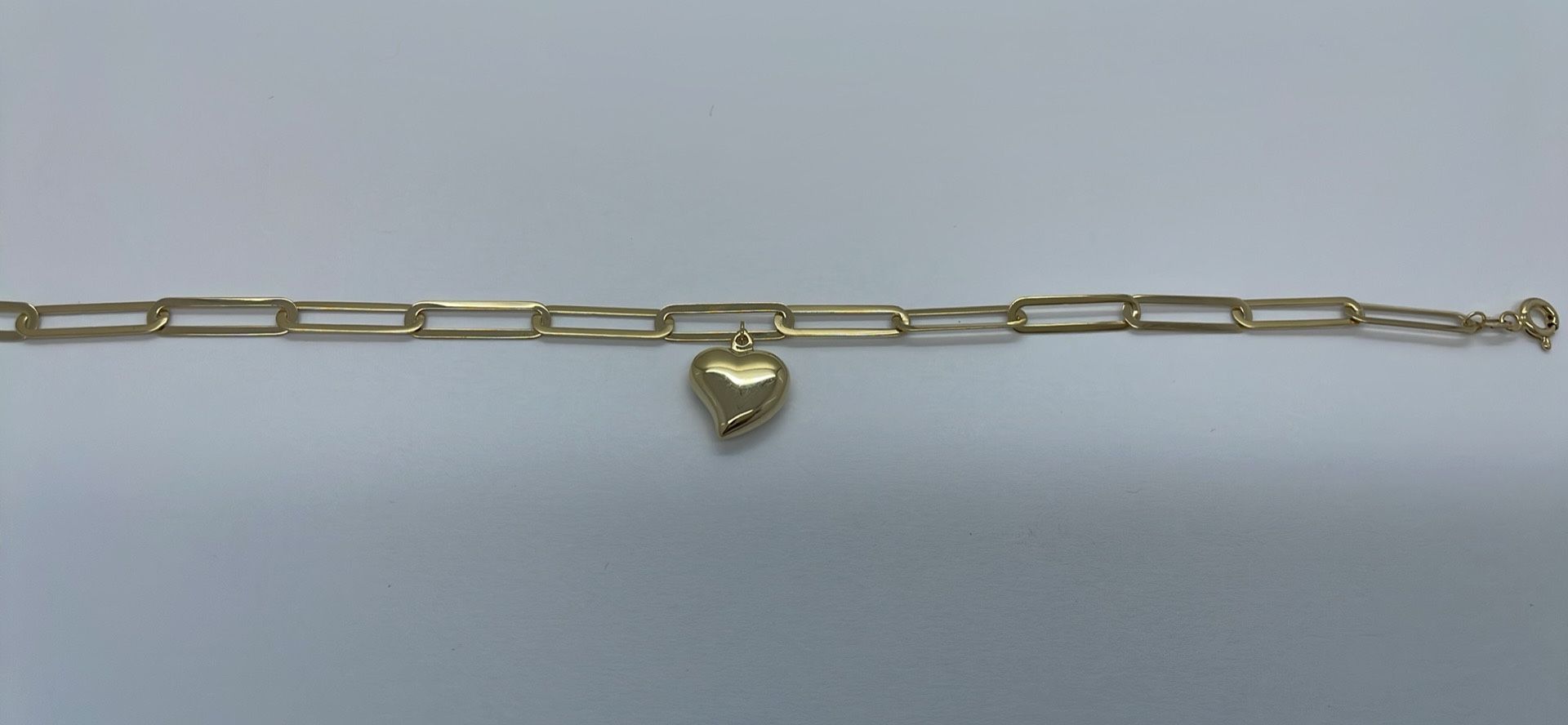 14 K Gold Paper Clip Bracelet. New