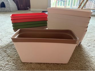Set of Plastic Planters - 6 pc