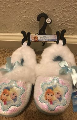 Girls Frozen Slippers