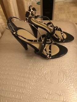 Zebra print heels