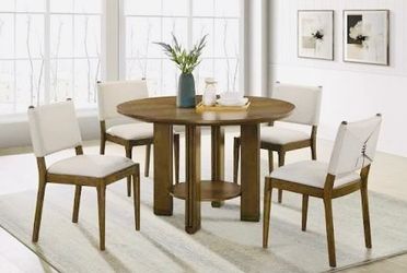 ROUND DINNING SET 5PC (47.25DIAX 30” H) (AVAILABLE IN COUNTER-HEIGHT & RECTANGULAR) 