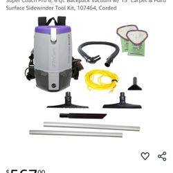 Vacuum Backpack (Only Comes W/one Hose)