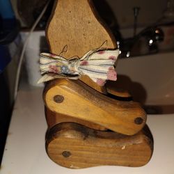 VINTAGE Handmade Wooden Bear With Movable Arms & Legs