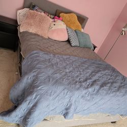 Queen Bed Frame W/ Pillow Top Mattress 