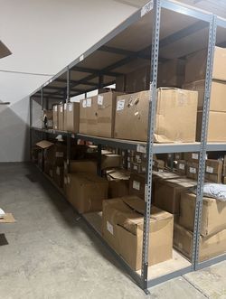 Industrial Racks 96 in W x 24 in D Used Heavy Duty 3 Tier Storage Shelving Delivery Available
