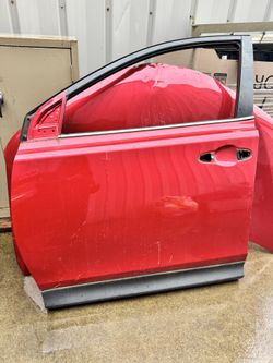 2015 Toyota RAV4 Red Driver Door And Glass