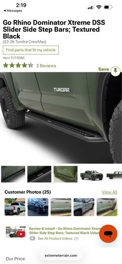 Go Rhino Dominator Xtreme DSS Slider Side Step Bars; Textured Black
