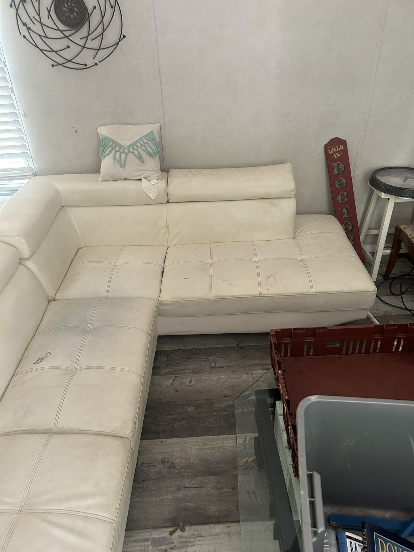 White Leather Couch
