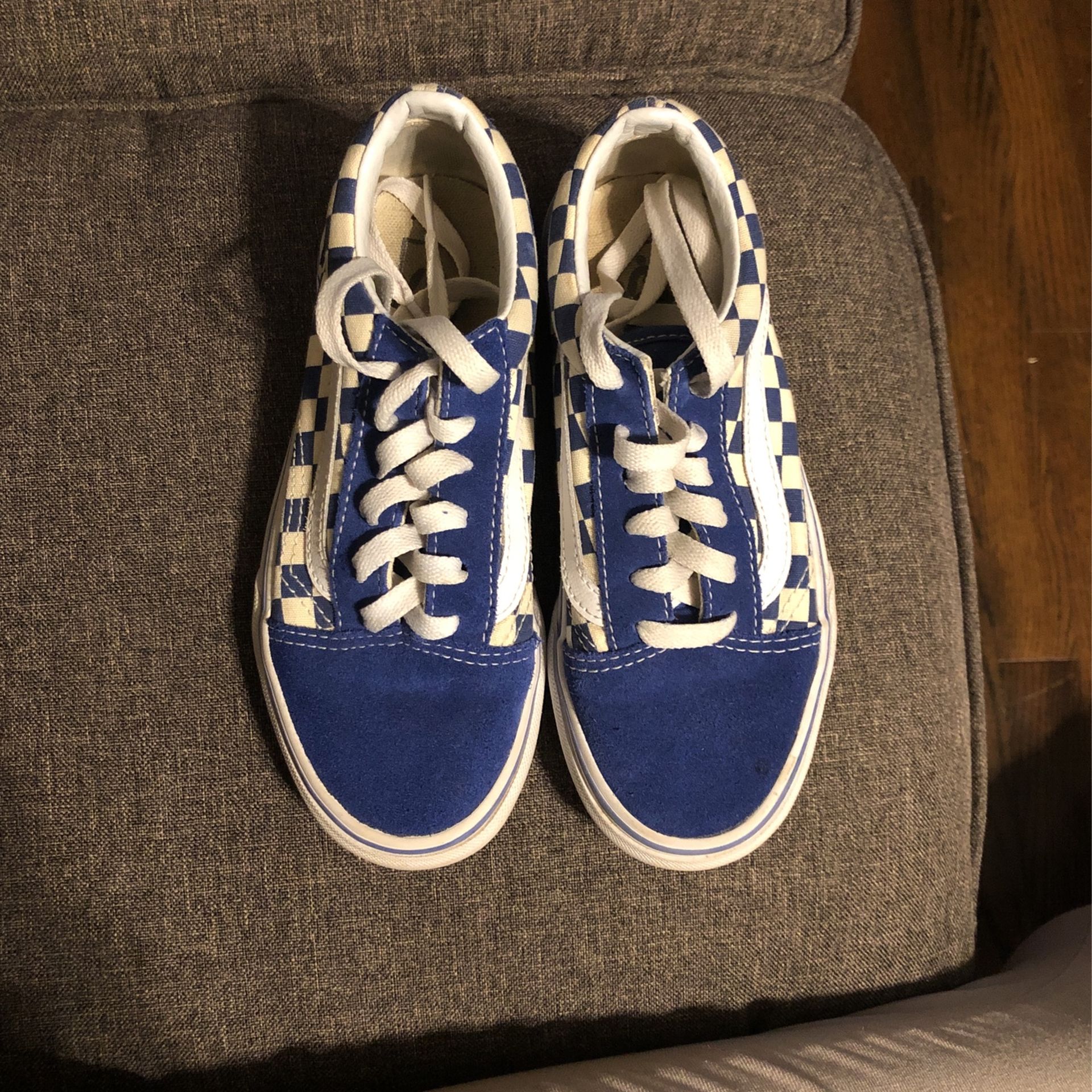 Vans, White & Blue Size 2