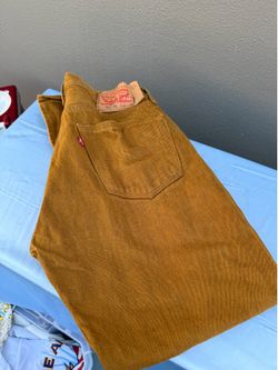 Levi's Men's Brown Straight Denim Jeans Cotton Button Fly 5-Pocket