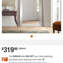 Beleved Glass Floor Mirror 