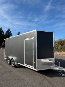 2025 Alcom Stealth 7.4 x 16 Enclosed Trailer Aluminum