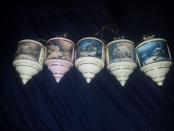Thomas Kincaid Ornaments Heirloom Glass