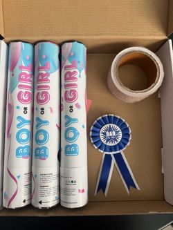 Gender Reveal Pink Powder Smoke Bombs Cannon Poppers