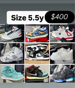 Jordan’s Nikes 5.5y $400 for all