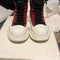 Alexander McQueen Boots White,Black And Red 