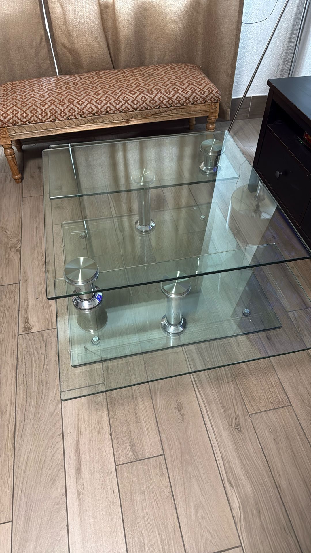 Swivel Glass Coffee Table