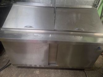 Ascend 24 Cubic Feet Stainless Steel Commercial Service Table Refrigerator