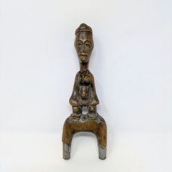 Vintage Baule Hand-Carved Slingshot: Ivory Coast - West Africa