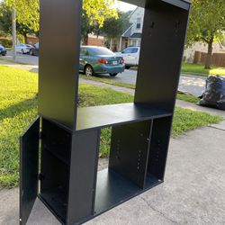Black Wooden TV Stand/Bookcase