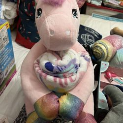 plush with a blanket