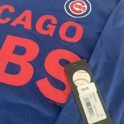 Chicago Cubs V Neck Girls Long Sleeve Size M