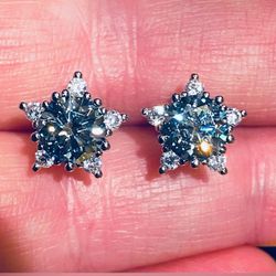 Diamond Moissanite Earrings 