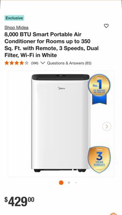 Midea 8,000 BTU  Smart Portable Air Conditioner