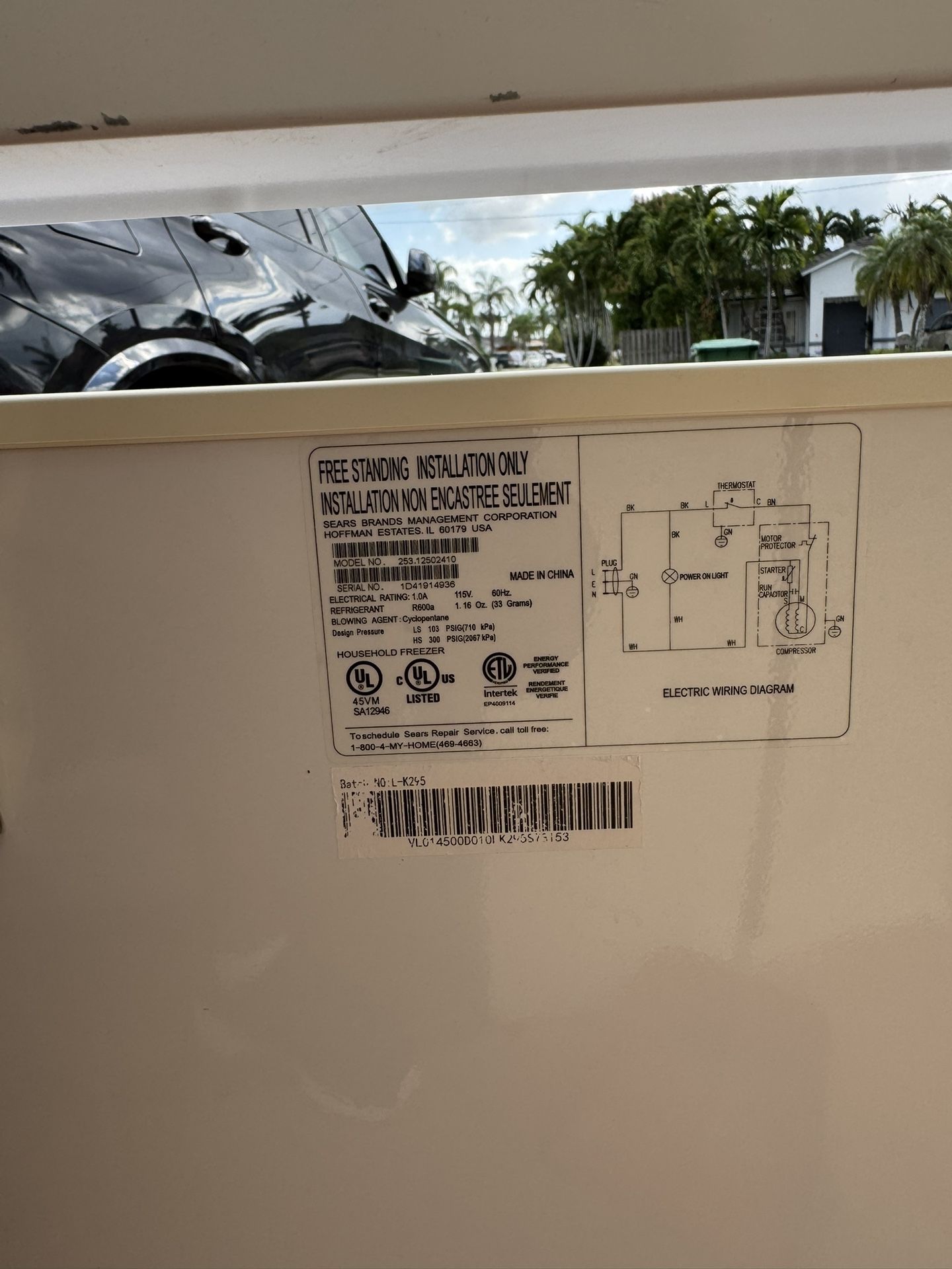Kenmore Freezer
