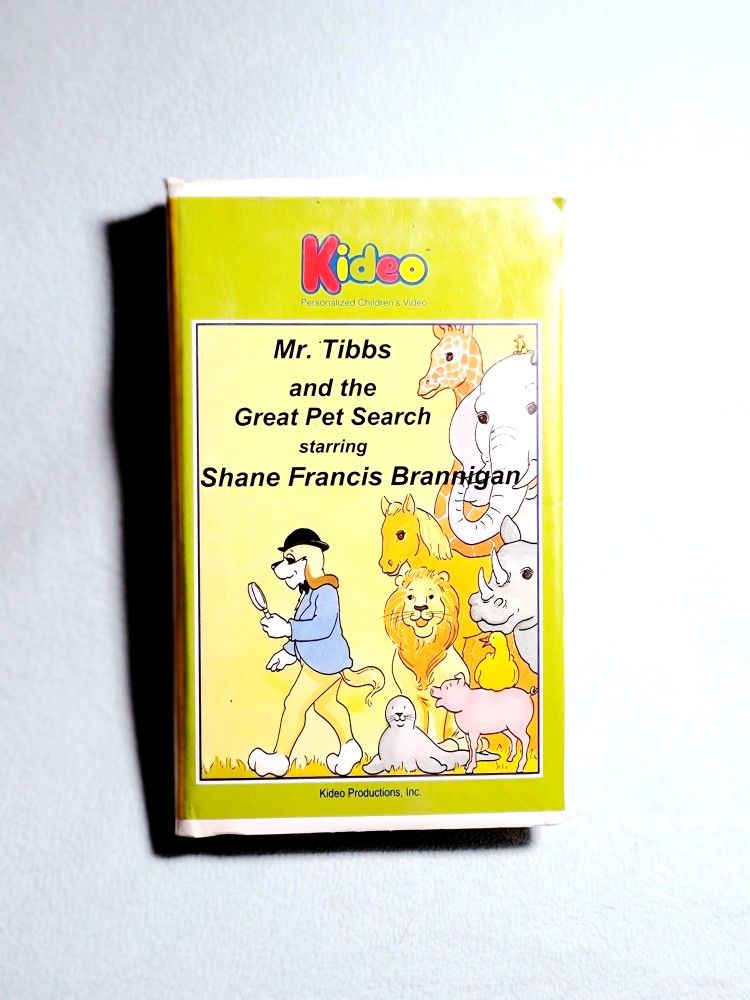 VHS Mr. Tibbs And The Great Pet Search VHS Tape