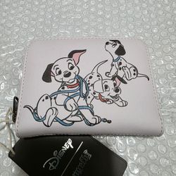 Loungefly Disney 101 Dalmatians Puppies Mini Zipper Wallet NEW 