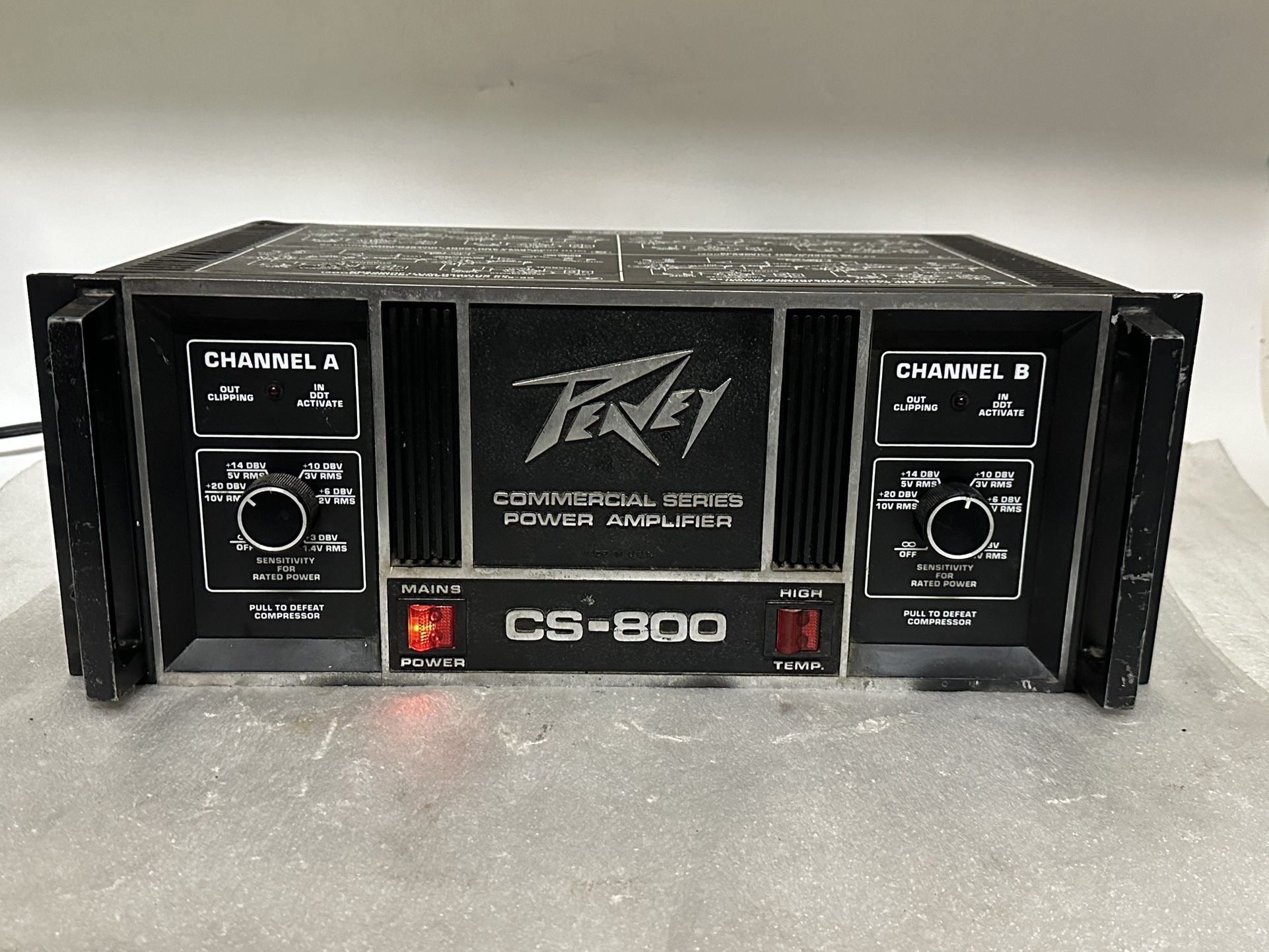 Peavey CS-800 ~ 2-Channel Commercial Series Power Amplifier ~ WORKING