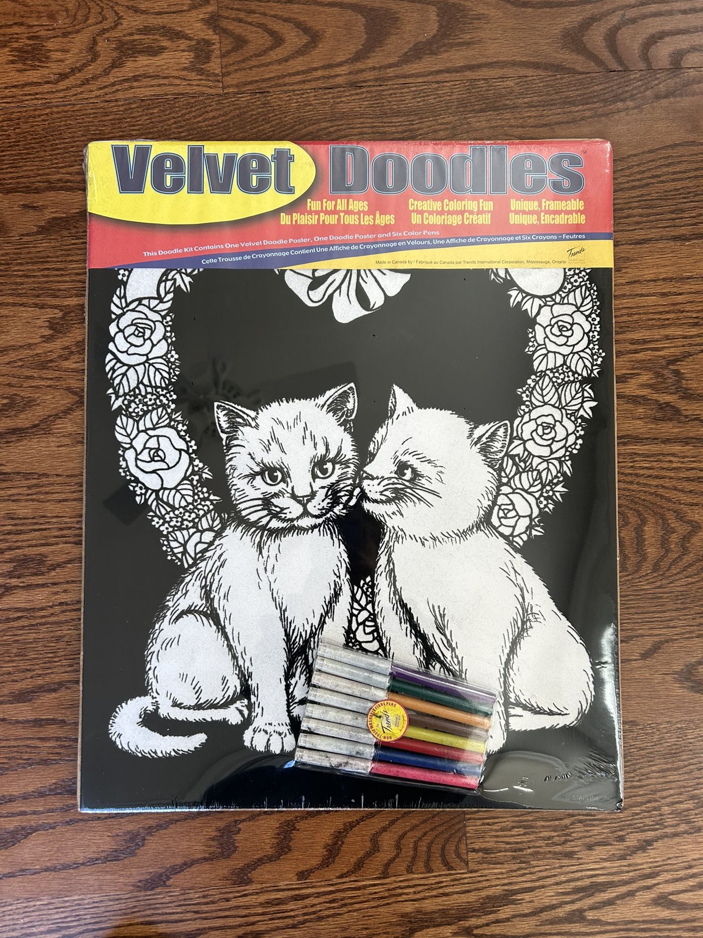 Velvet Doodle 16 X 20 Pets Two Posters 6 color, pens, VTG sealed
