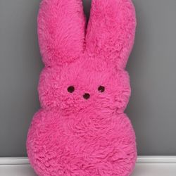 PEEPS Heatable Bunny Rabbit Pink Plush 12" Microwave Warming Pouch inside
