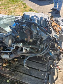5.0 engine and tranny with flow masters off 1995 Mustang
